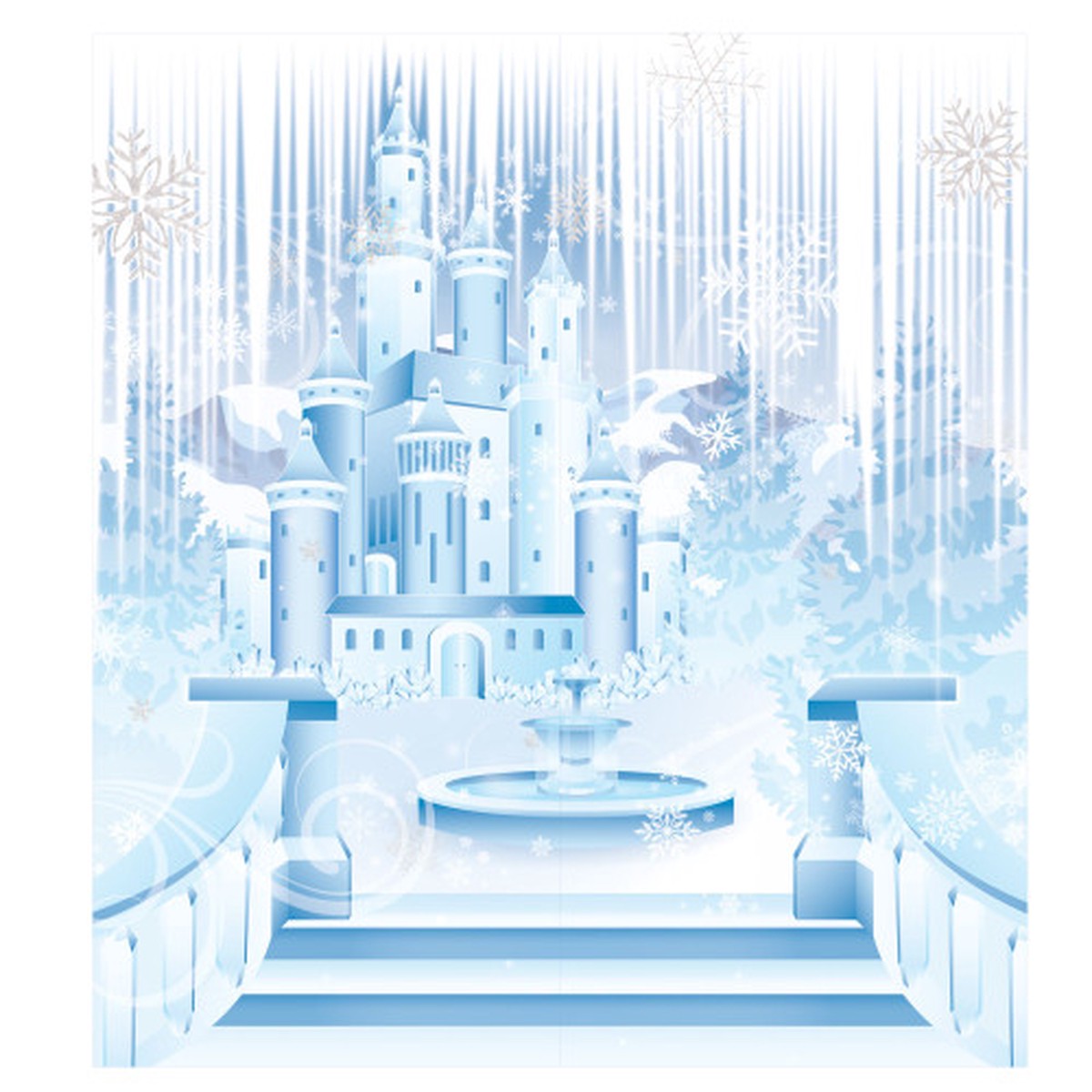 Winter Wonderland Photo Prop Decoration – 7′ – Blue and White