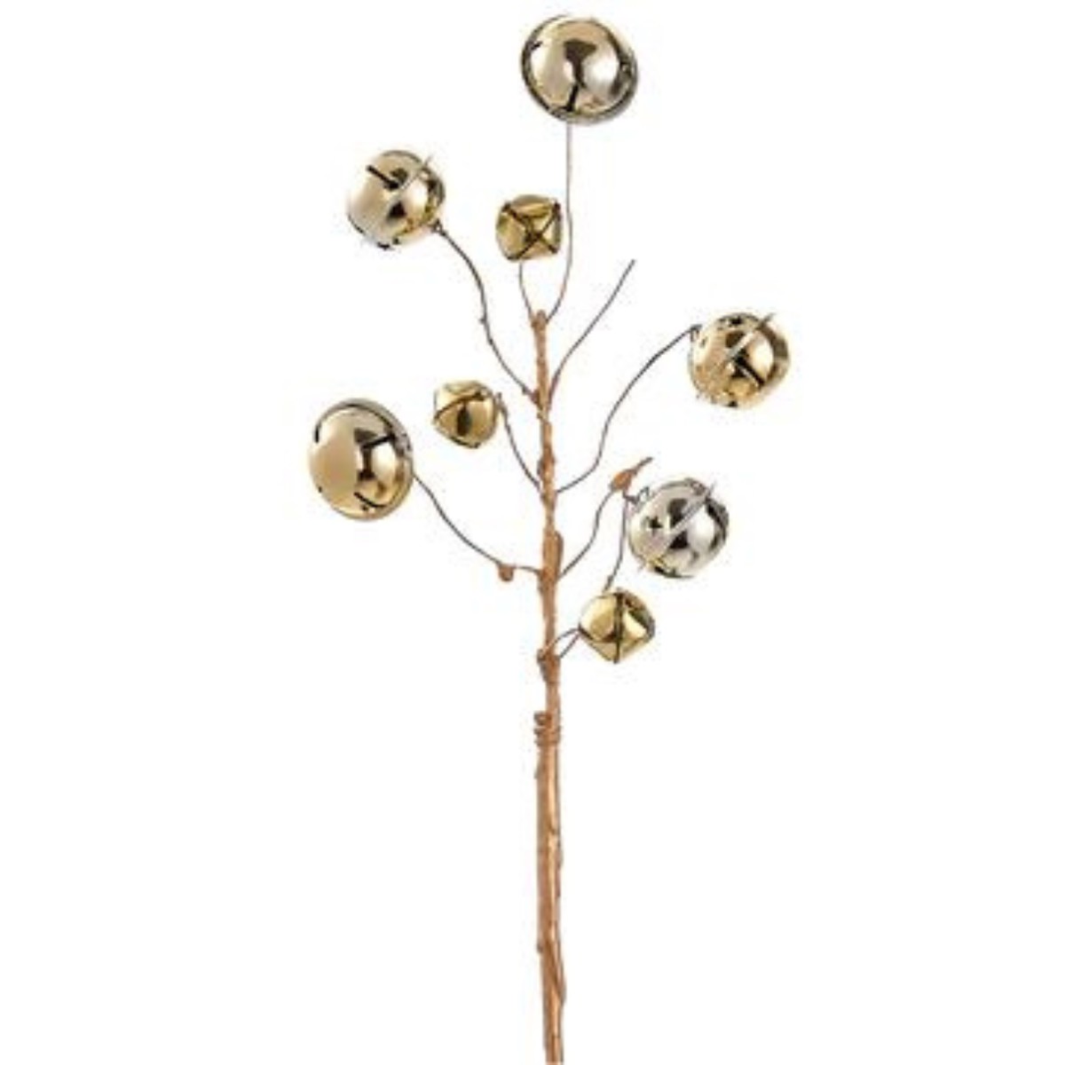 14" Gold & Silver Jingle Bell Spray