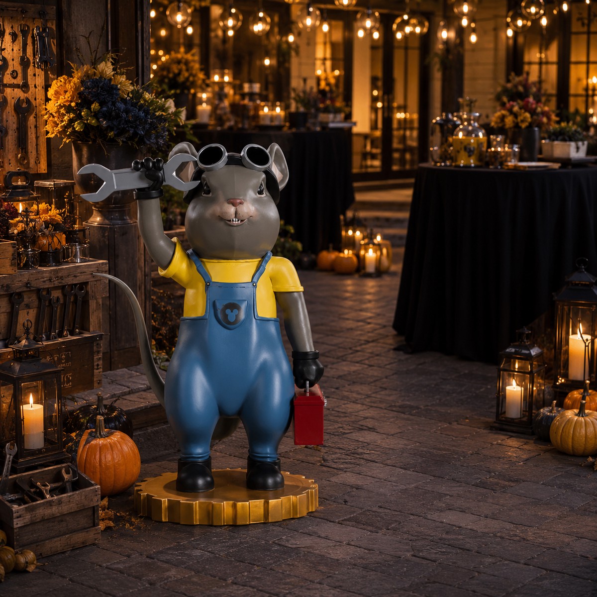 Large Fiberglass Mice The Carpenter Halloween Figure, 38″