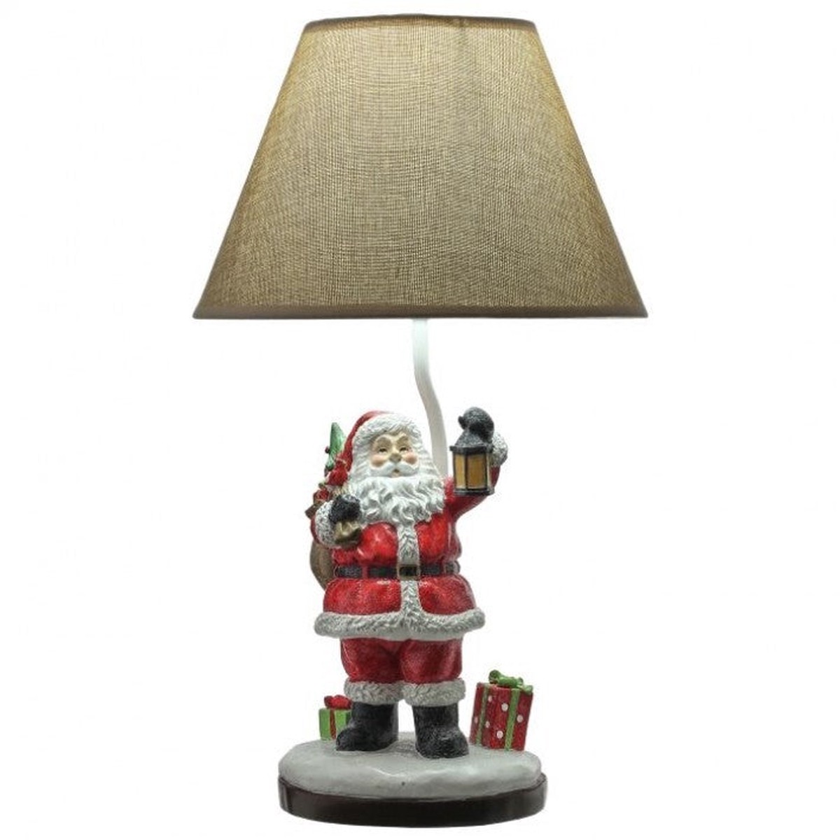 Resin Cheerful Santa Lamp, 19"