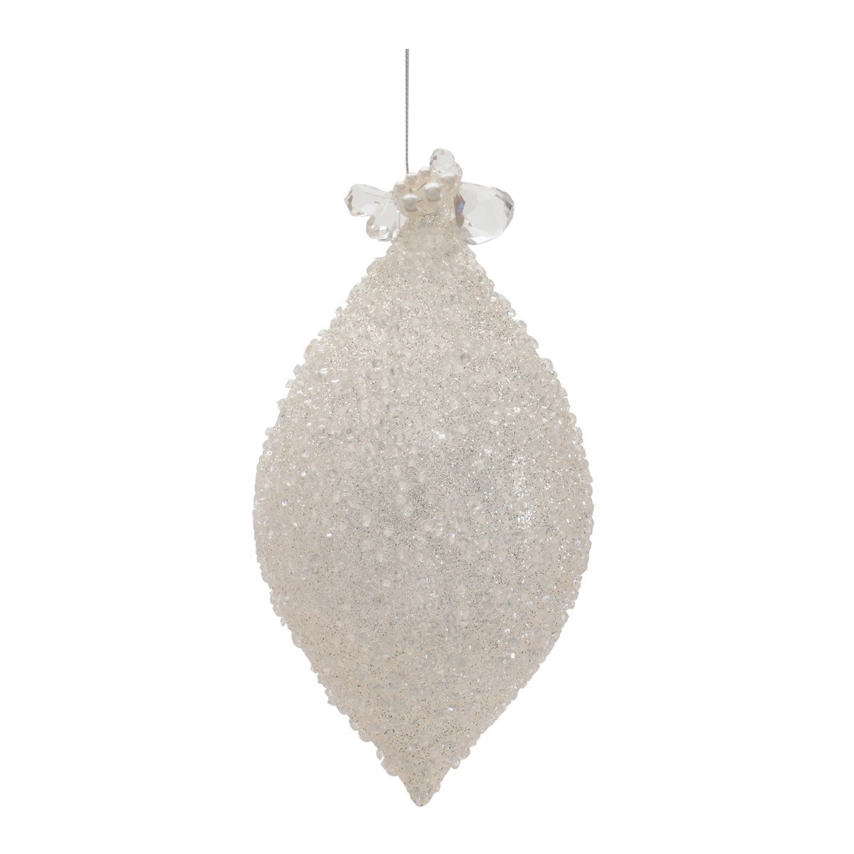 White Glass Ornament, 5 – 7″ (2 styles – sold individually) – 2 – Finial