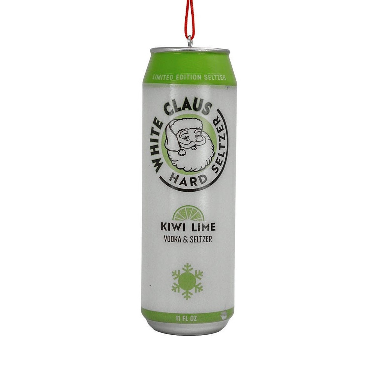 White Claus Hard Seltzer Ornament, 4.375″ (3 styles – sold individually) – 1 – Kiwi Lime