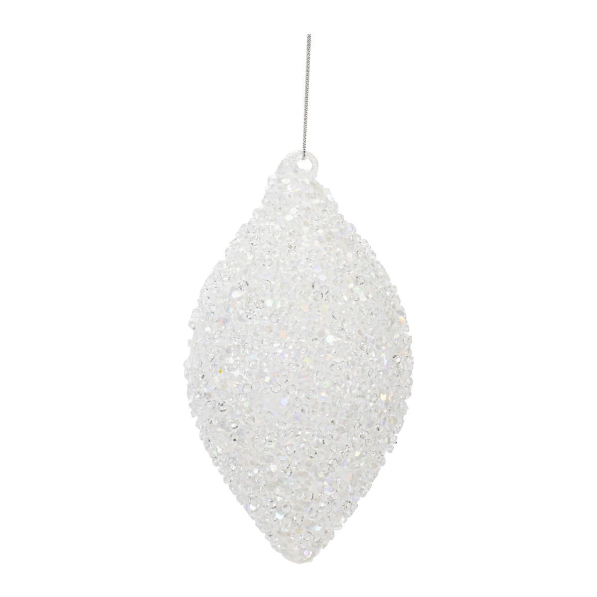 White Glass Ornament, 5″ (2 styles – sold individually) – 2 – Finial