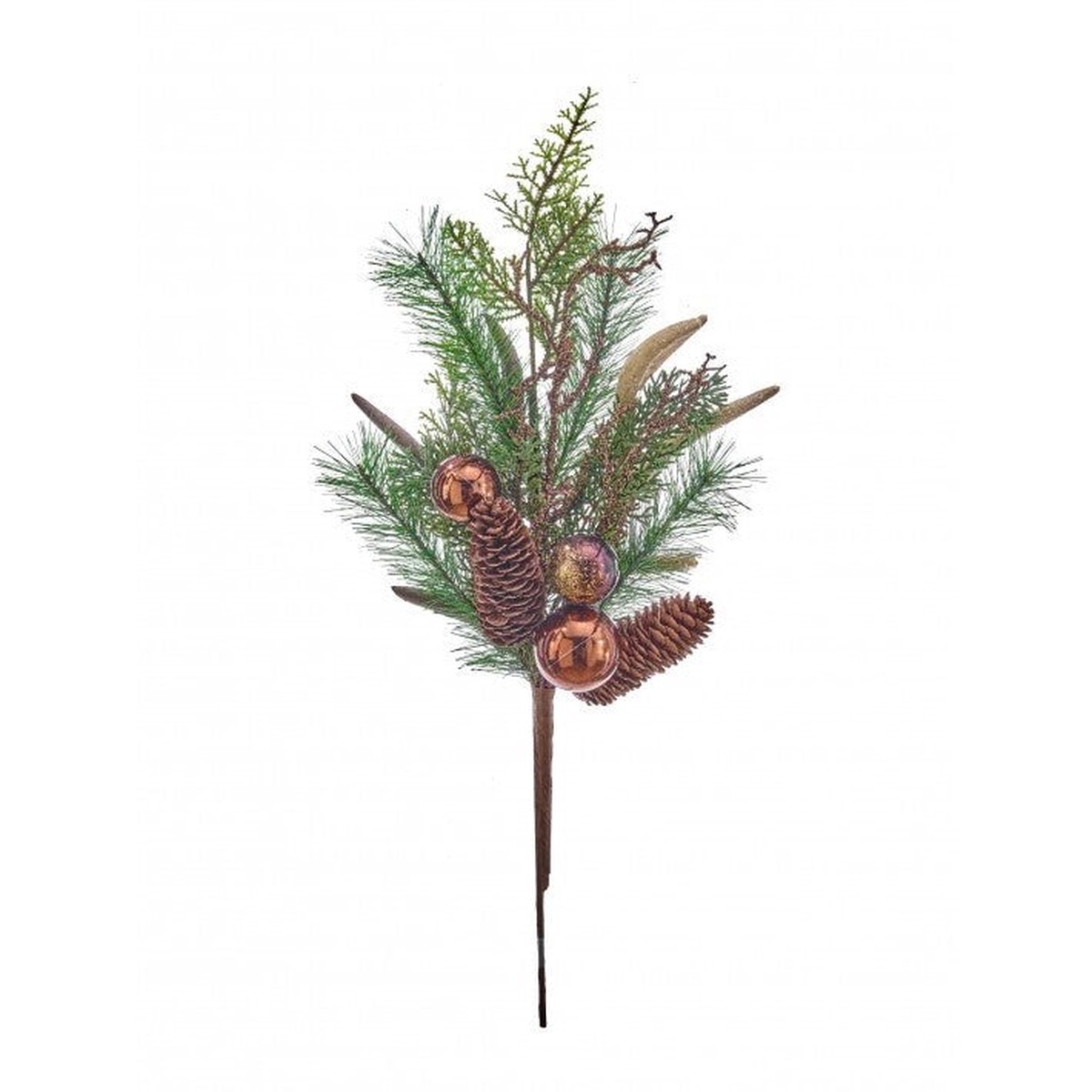 Antler Cone/Pine Spray, 22″ (Brown Green)