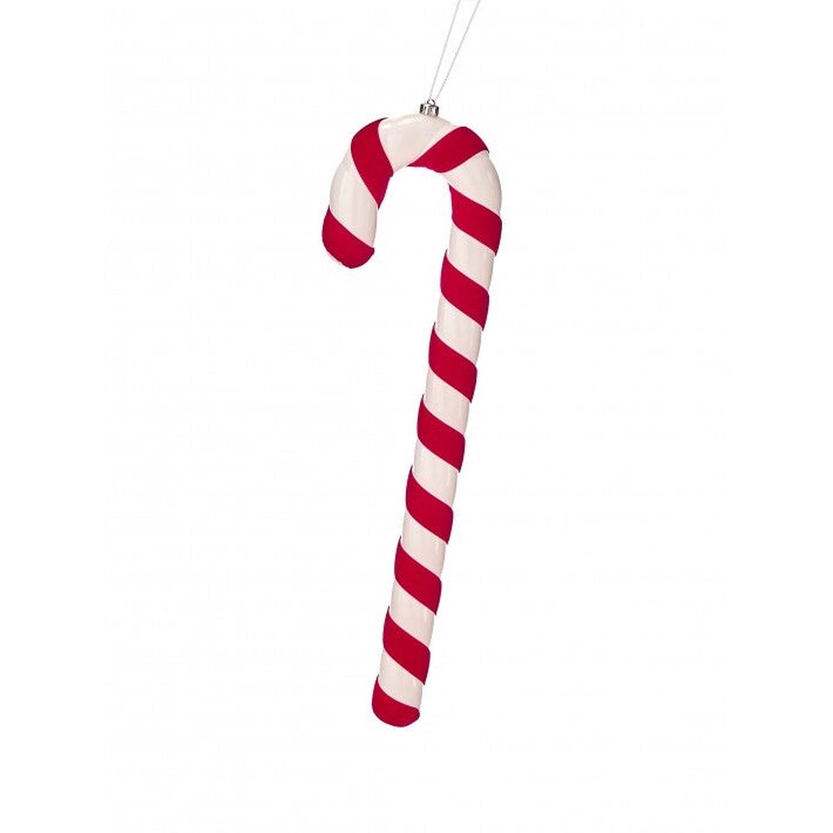 VP “Ceramic” Velvet Candy Cane Ornament, 24″