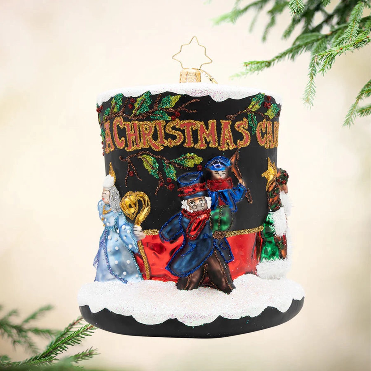 A Timeless Christmas Tale Glass Ornament, 5.25″