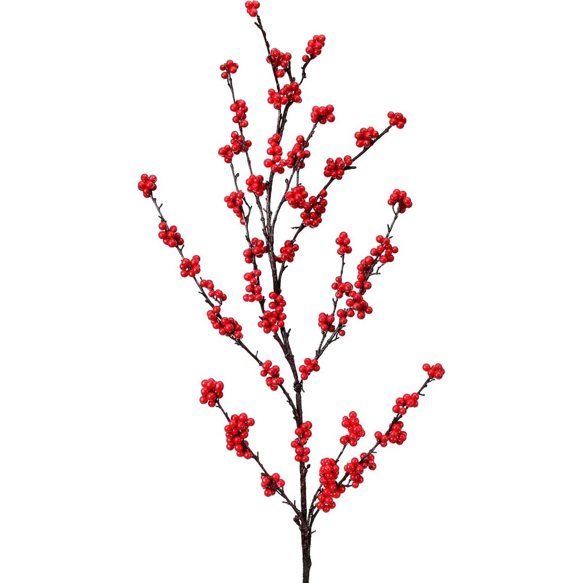 Waterproof Winter Berry Cluster Spray, 48″ (Red)
