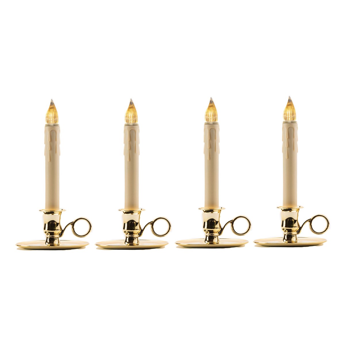 Williamsburg Brass LED Bulb Candle W/ Sensor, 9″ (Set of 4)
