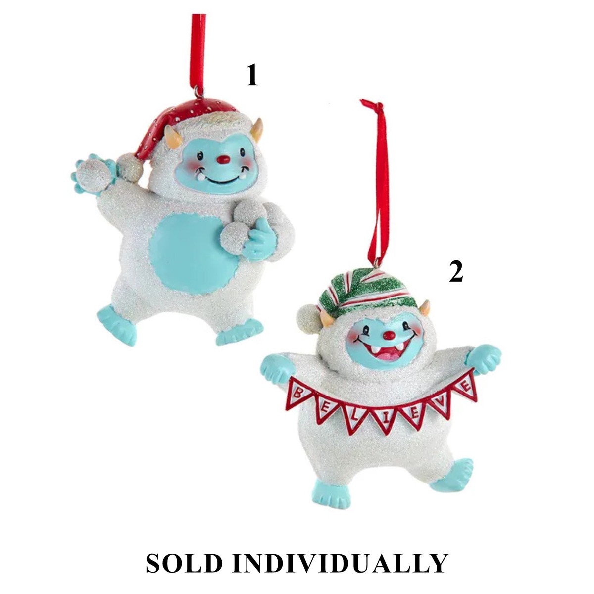 Yeti Ornaments, 3.25″ (2 styles – sold individually)