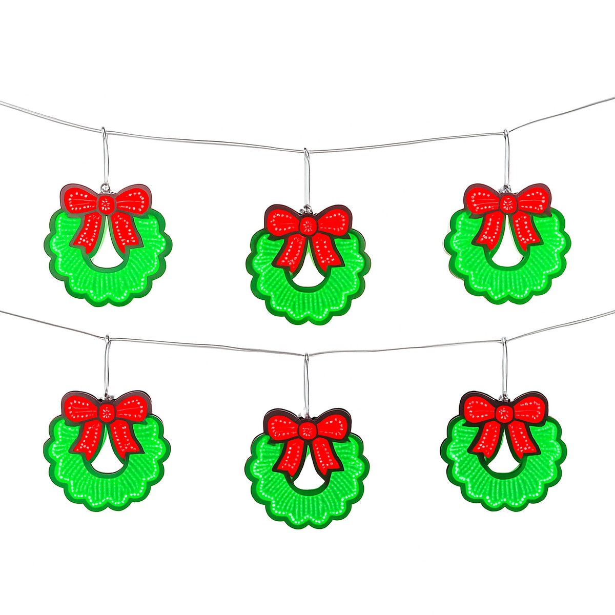 Wreath Infinity Light Garland, Acrylic w/UL Plug, 44″