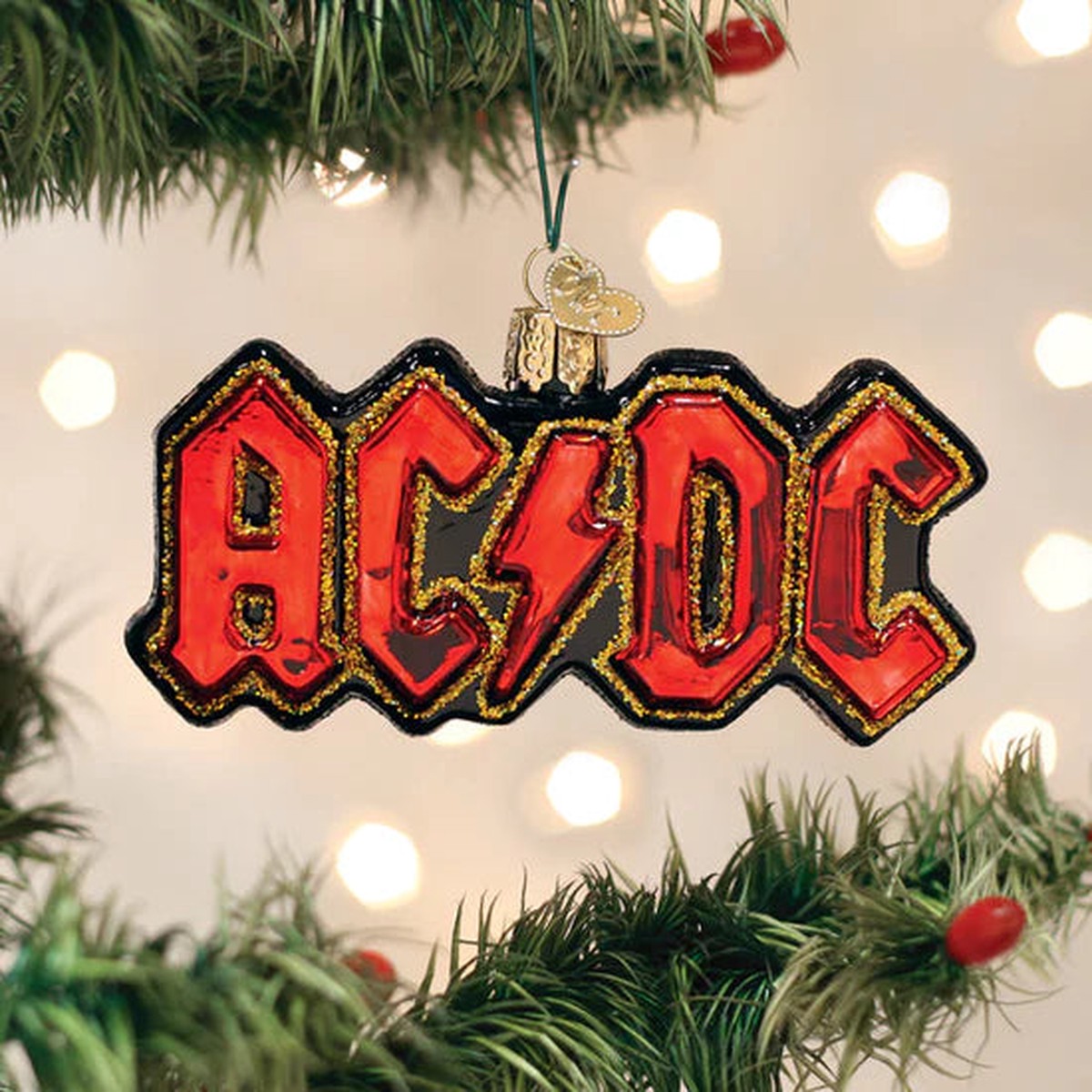 AC/DC Ornament, 4.25″