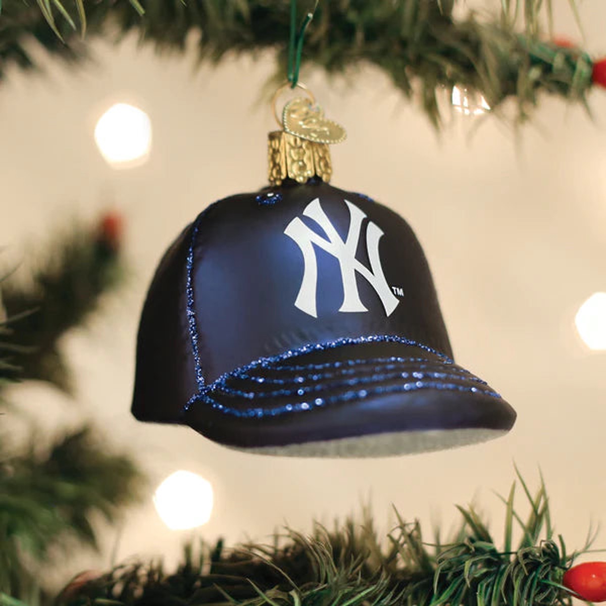 Yankees Baseball Cap Ornament, 3.5″