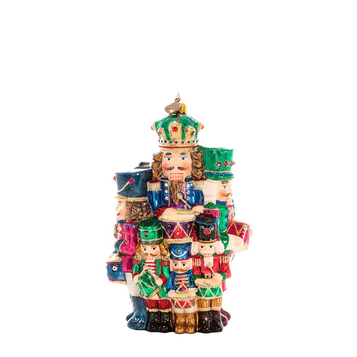 12 Drummers Drumming Glass Ornament, 7″