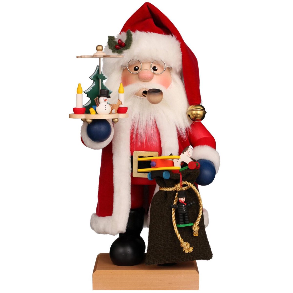 Christian Ulbricht Smoker Figurine – Santa Claus /W Pyramid & Gifts, 14.5″