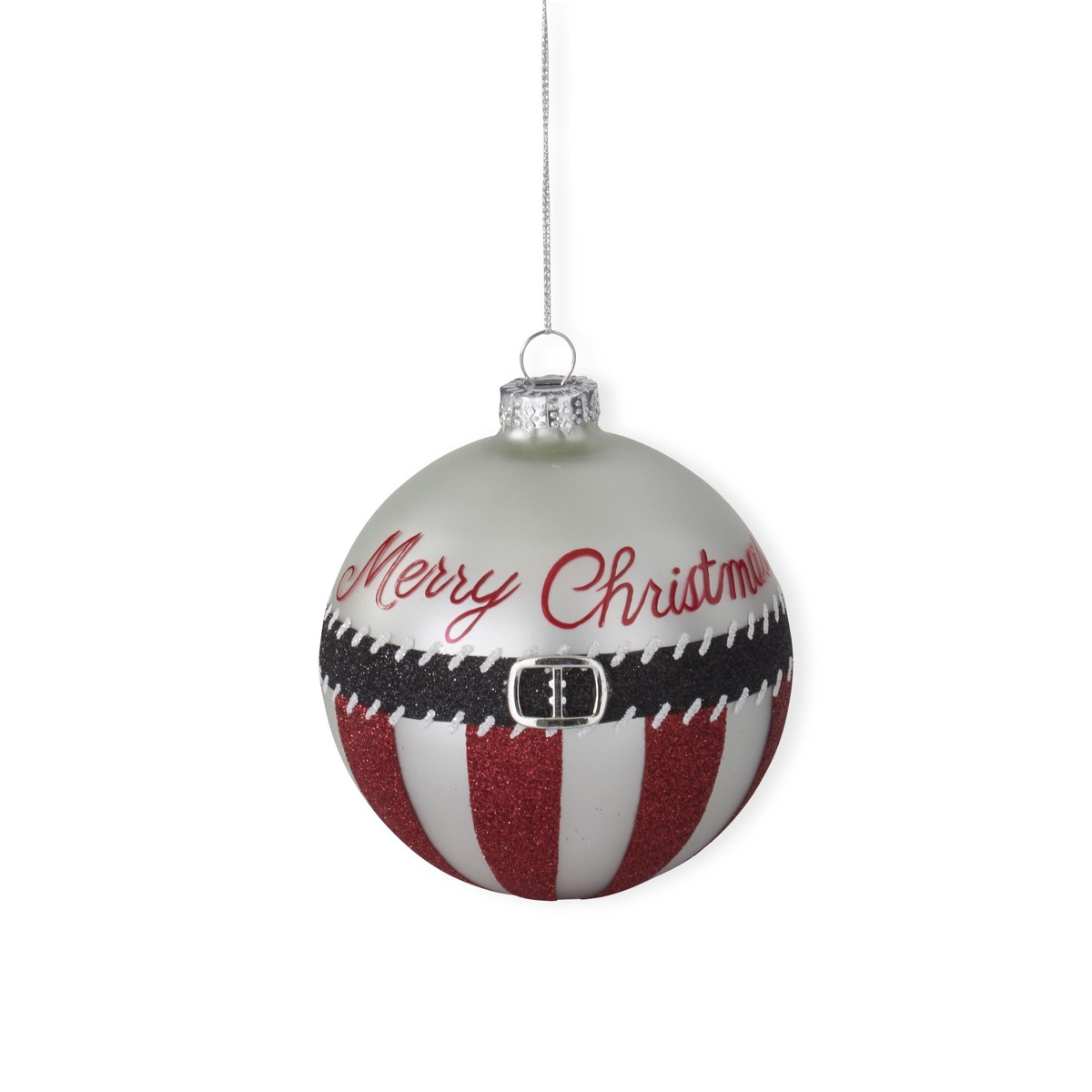 White & Red Merry Christmas & Believe Ornament, 4″ (2 styles – sold individually) – 1 – Merry Christmas