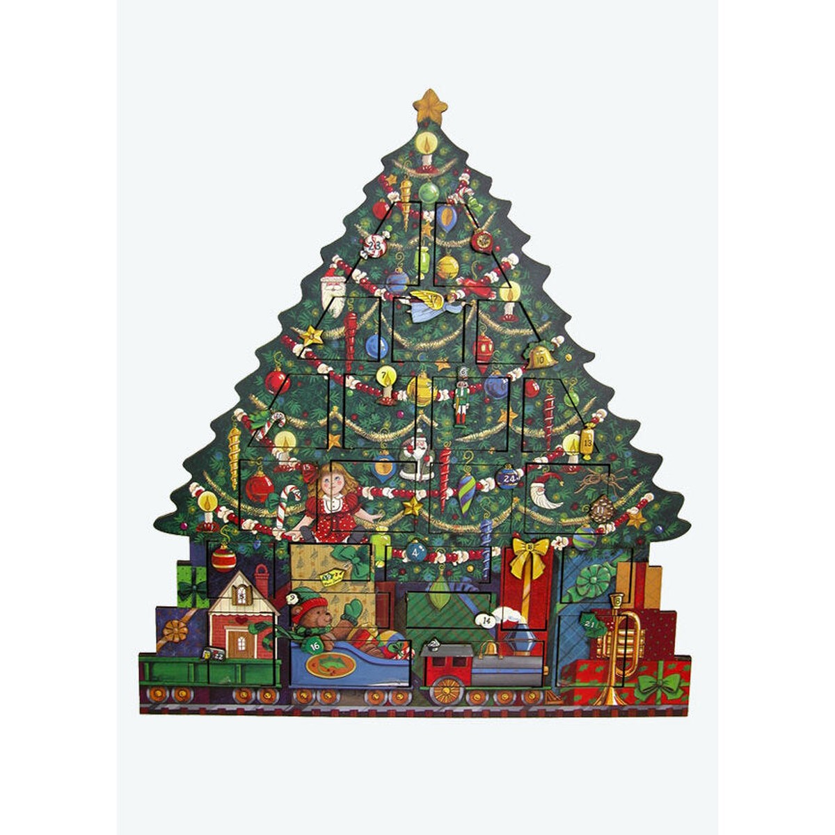 Wooden Christmas Tree Advent Calendar, 20″ x 18.5″
