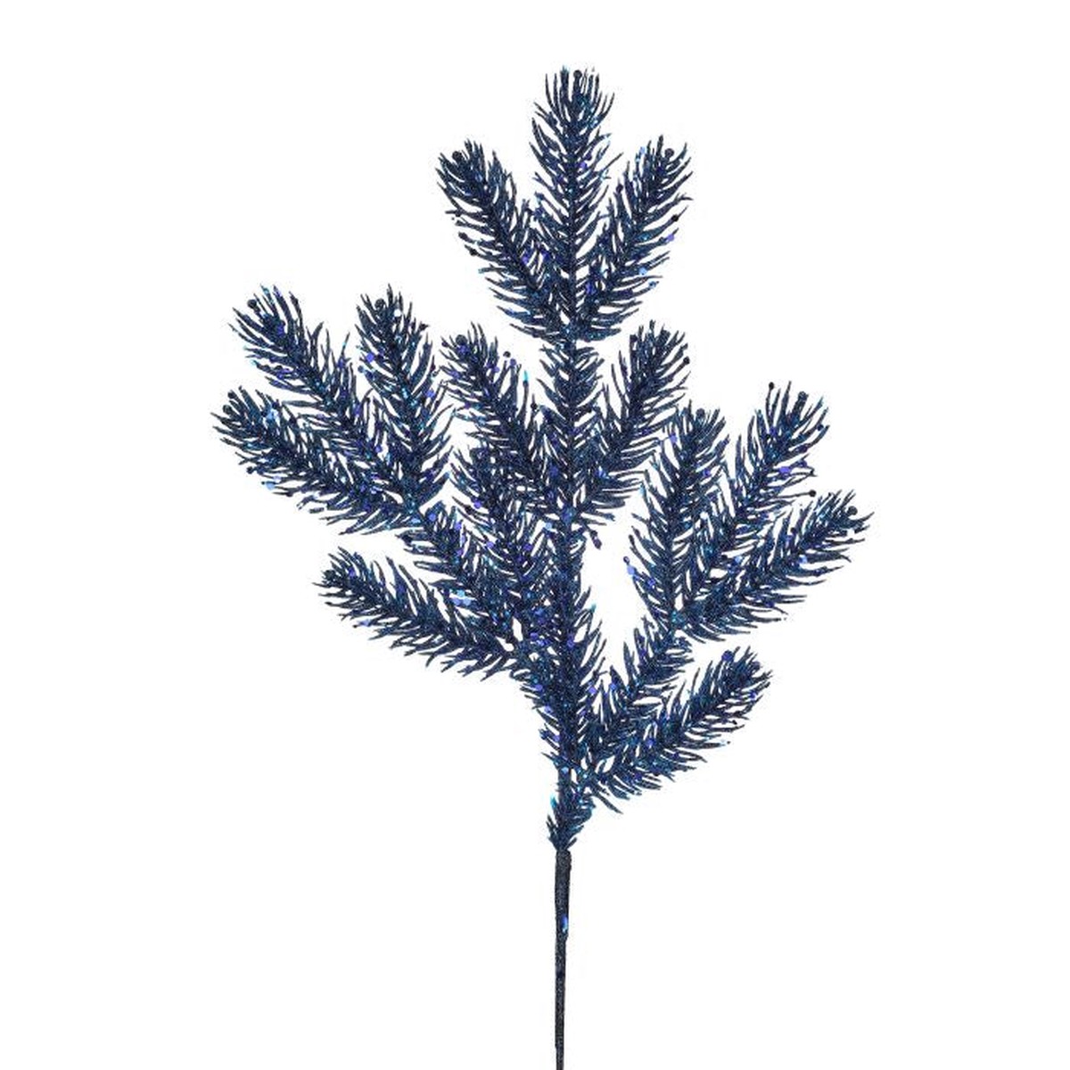 Sequin Glitter Spruce Spray, 21″ (Midnight Blue)