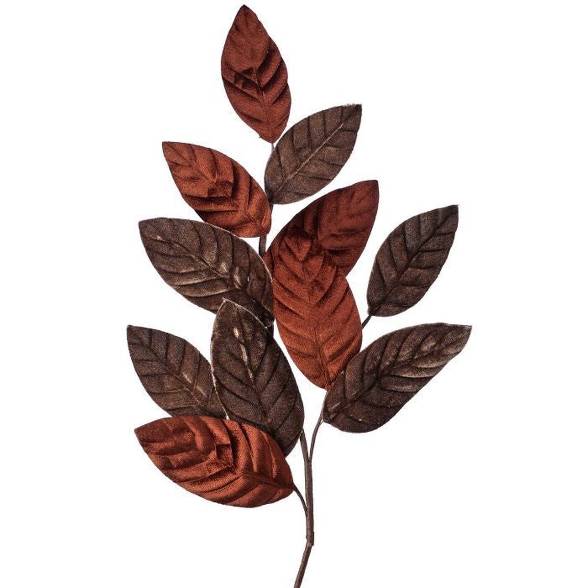 Velvet Magnolia Leaf Spray, 26″ (Brown)