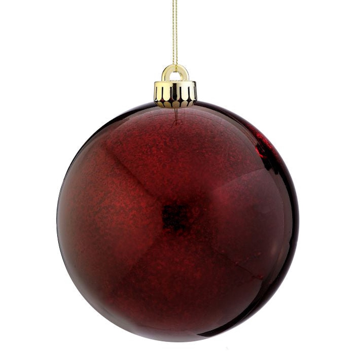 VP Mercury Ball Ornament, 5.5″ (Set of 2) (Burgundy)