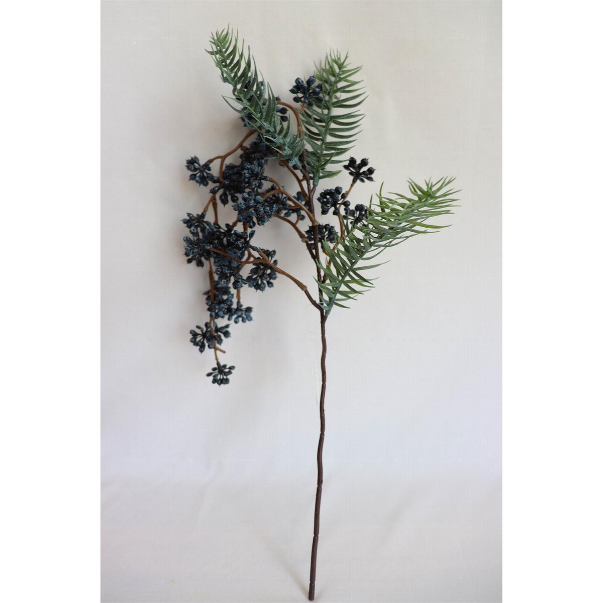 White Spruce Spray w/ Berries, 24″ (Blue & Green)