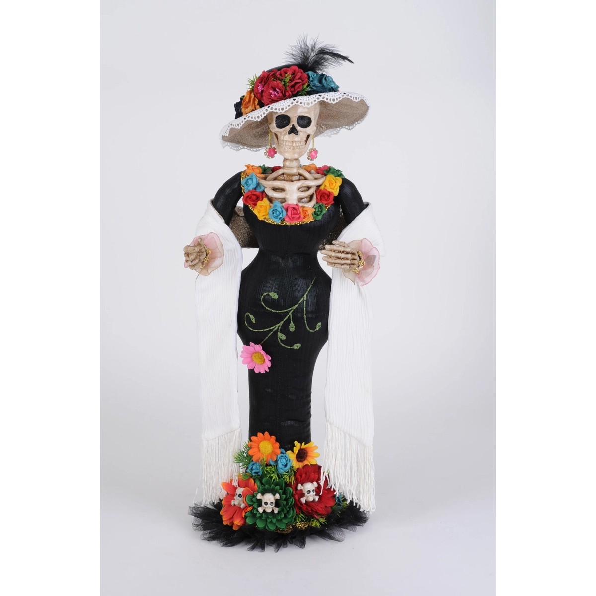 “Flores” Lady Skeleton Large Figurine, 23″