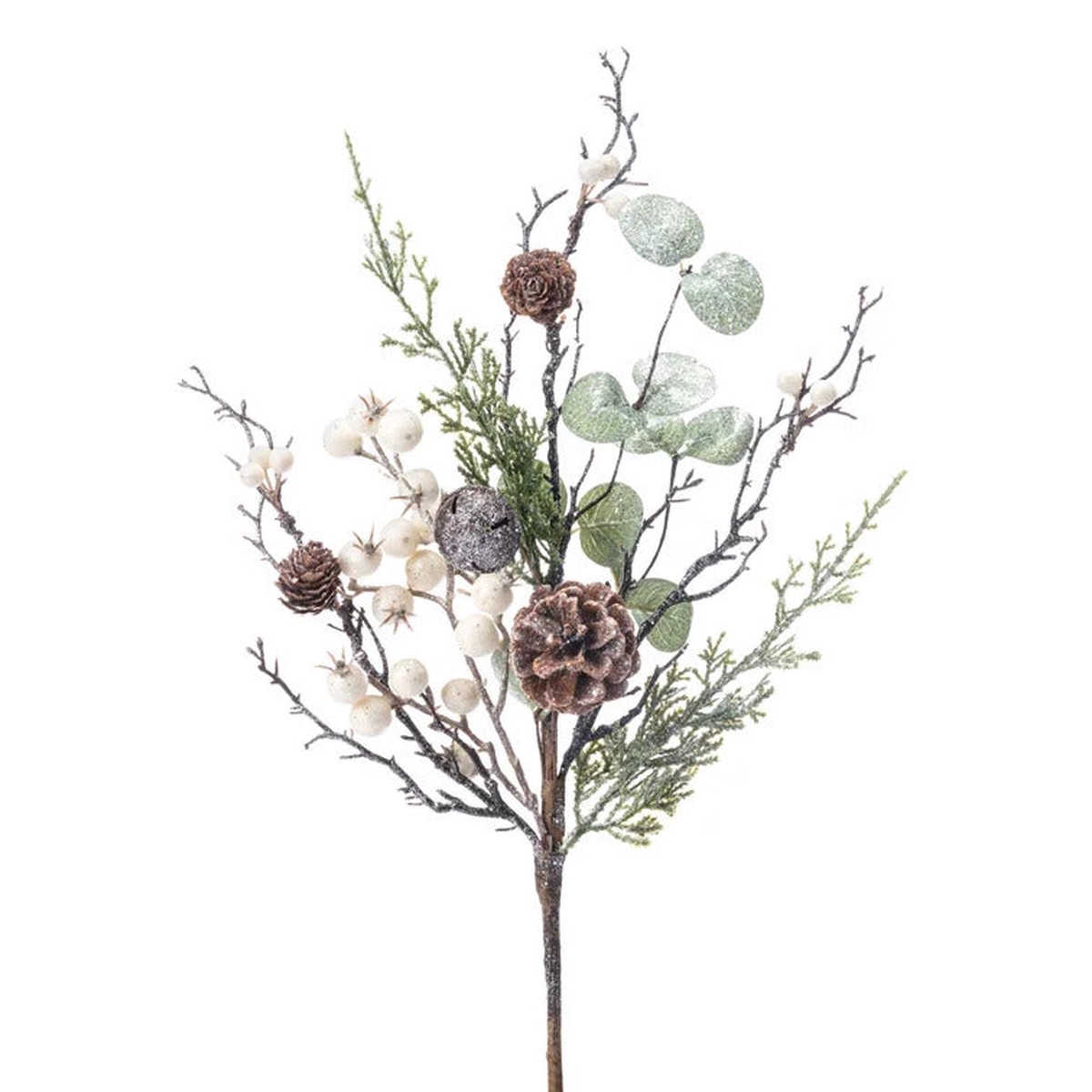White Berry Eucalyptus Bell Pick, 19″