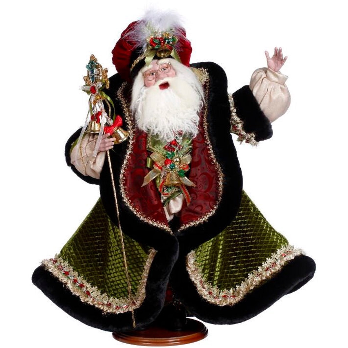 Bell Ringer Santa Figurine, 24″