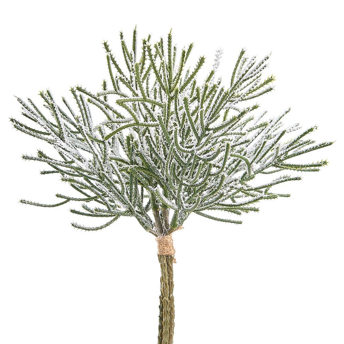 Snowed Pine Bundle, Green, White, 11.5″