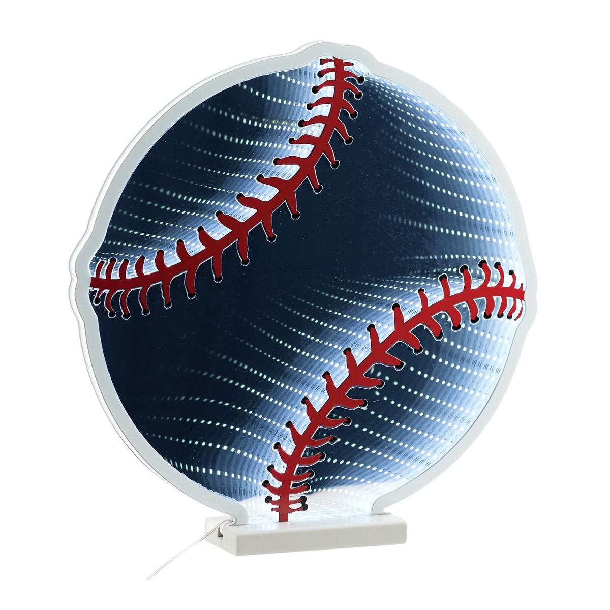 Baseball Infinity Light w/ UL Plug, 15.5″, Acrylic