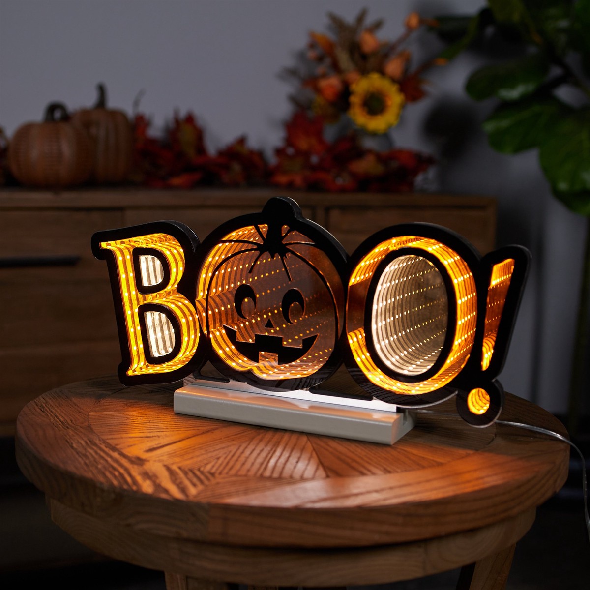 BOO Infinity Light 15.5″L x 7.75″H Acrylic w/UL Plug