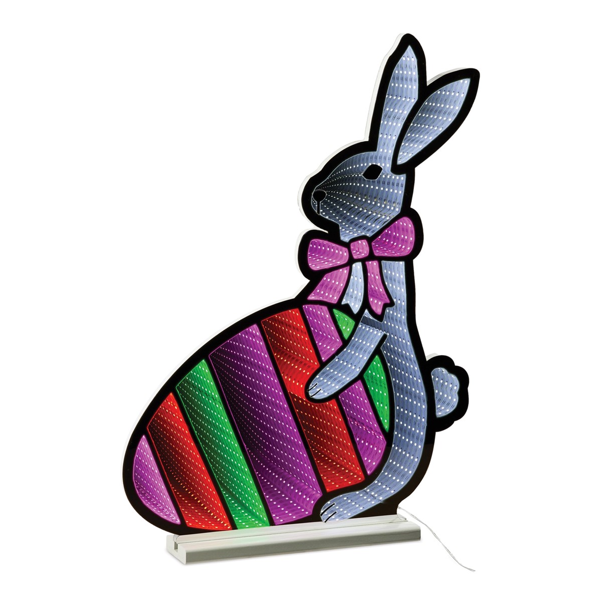 Bunny w/Easter Egg Infinity Light, 23.5″H, Acrylic, w/UL Plug