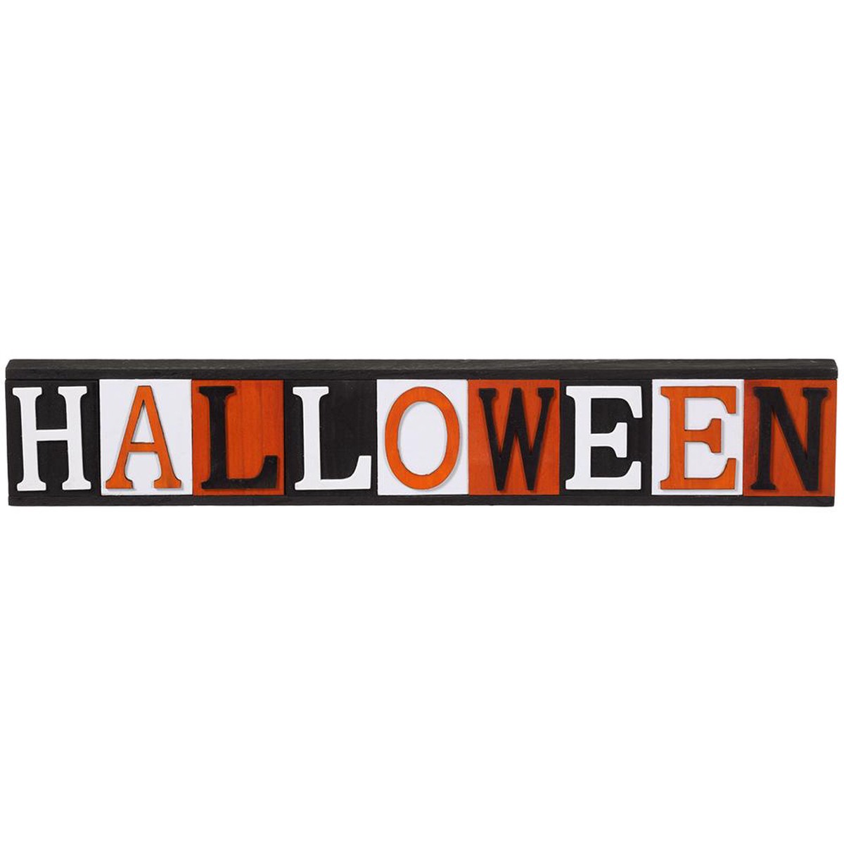 “HALLOWEEN” Table Top, 4″ (Orange / Black)