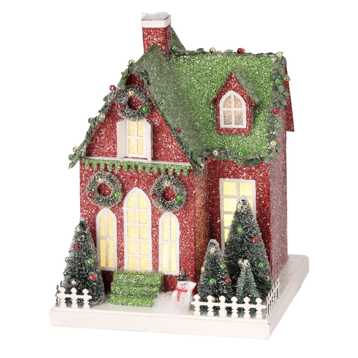 10.5″ LED Cardboard Village House