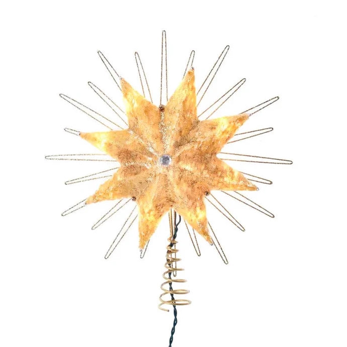 10-Light Capiz Gold Star Treetop, 12″ (UL)