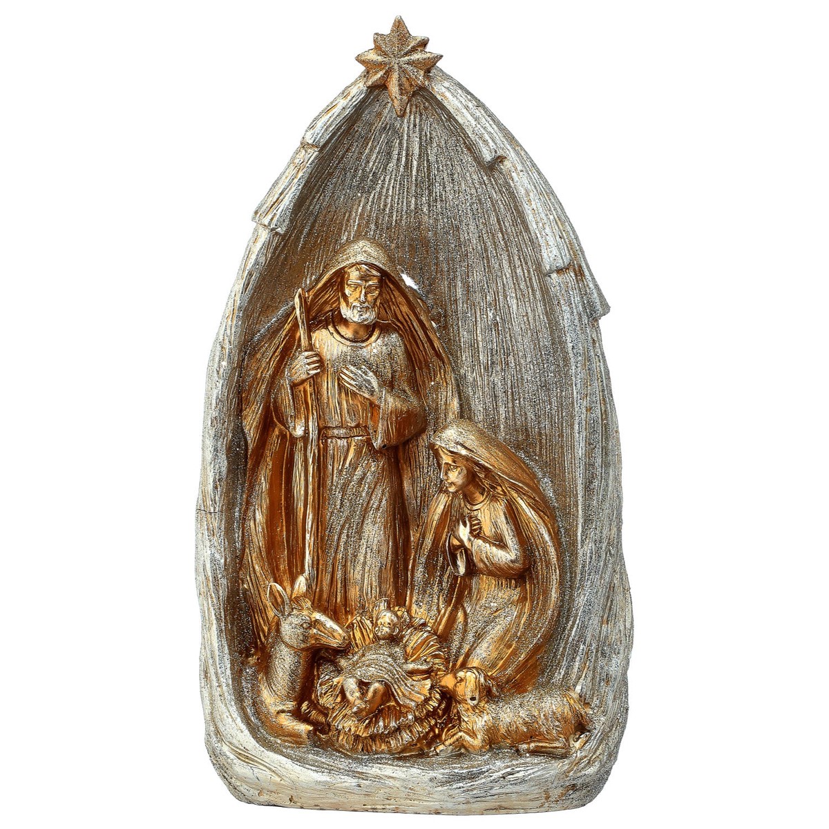 11.5″ Resin Holy Family w/Cresh