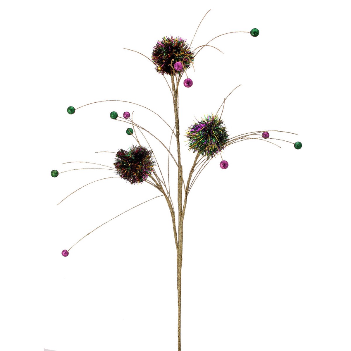 29″ Tinsel Ball w/Glitter Spray