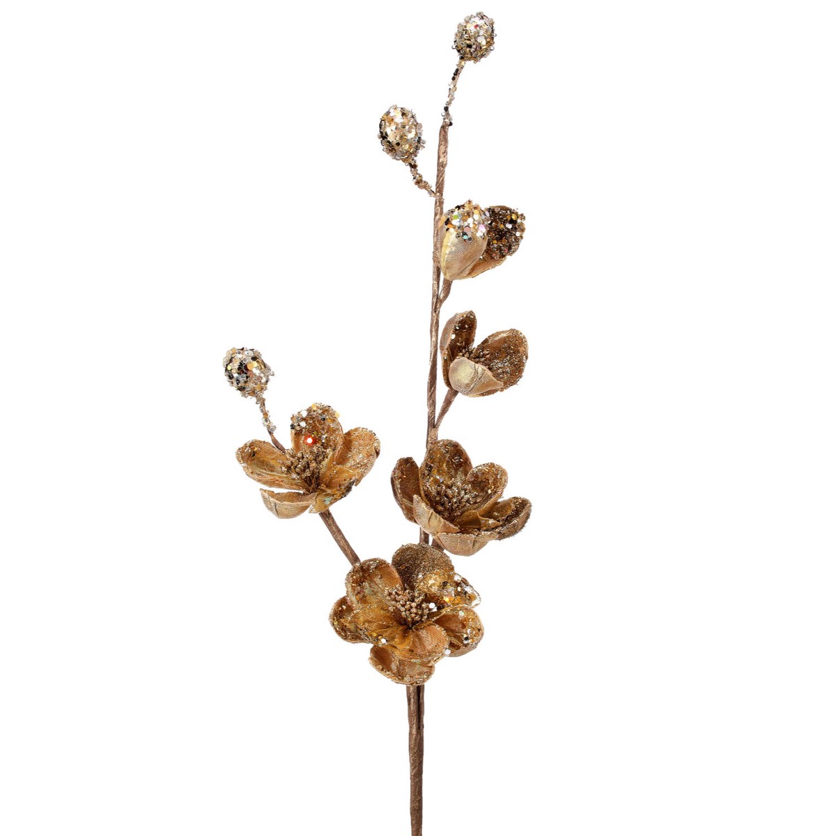 35″ Crystal Encrusted Magnolia Stem