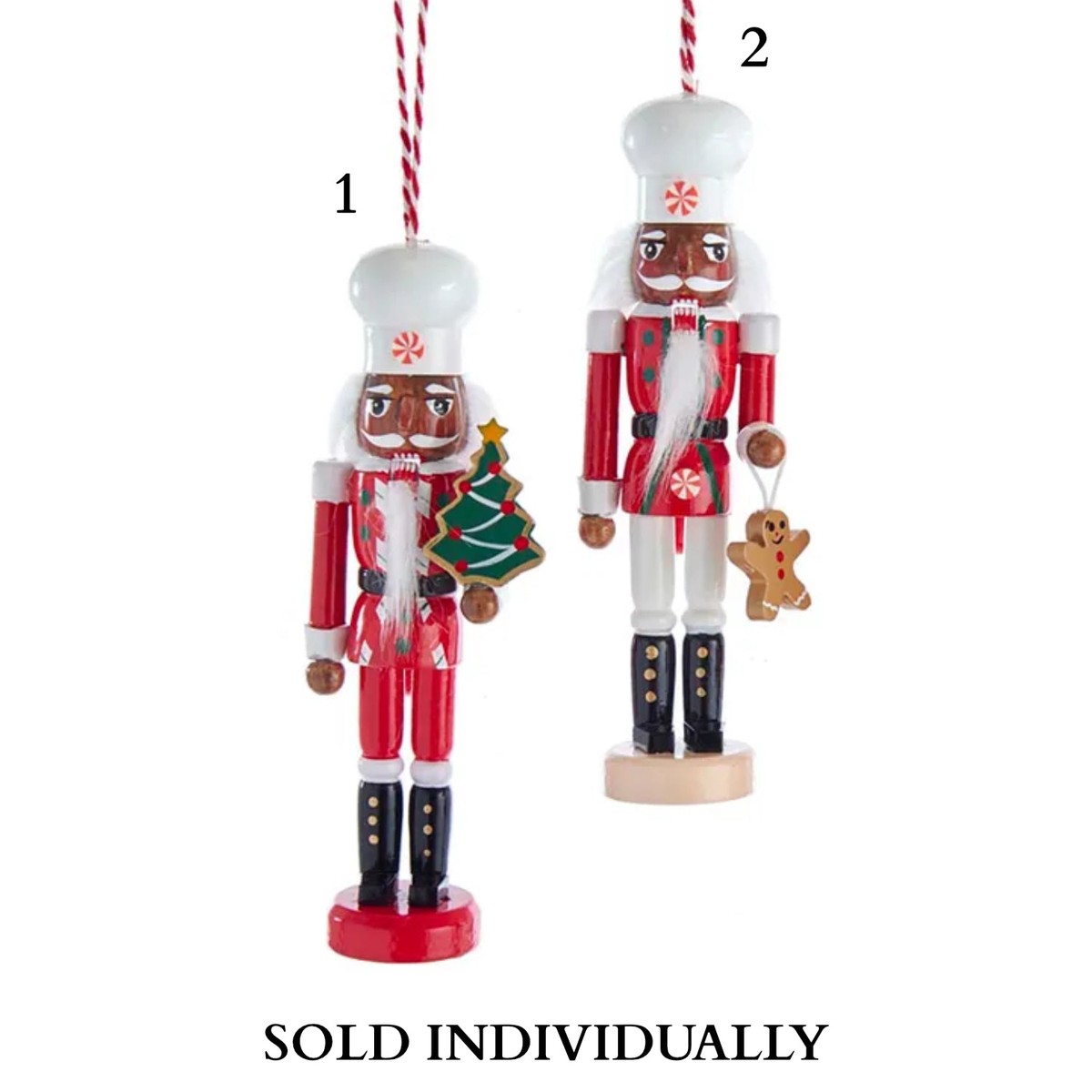 6″ Wooden Black Chef Nutcracker Ornament (2 Styles  Sold individually)