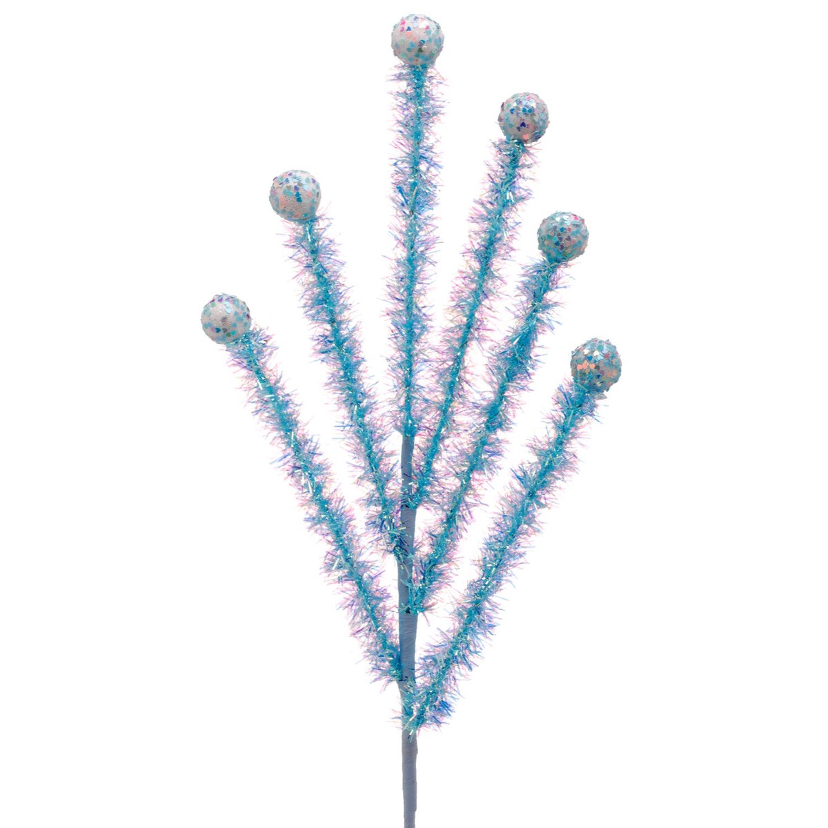 Tinsel And Glitter Ball Spray, 24″ (Blue)