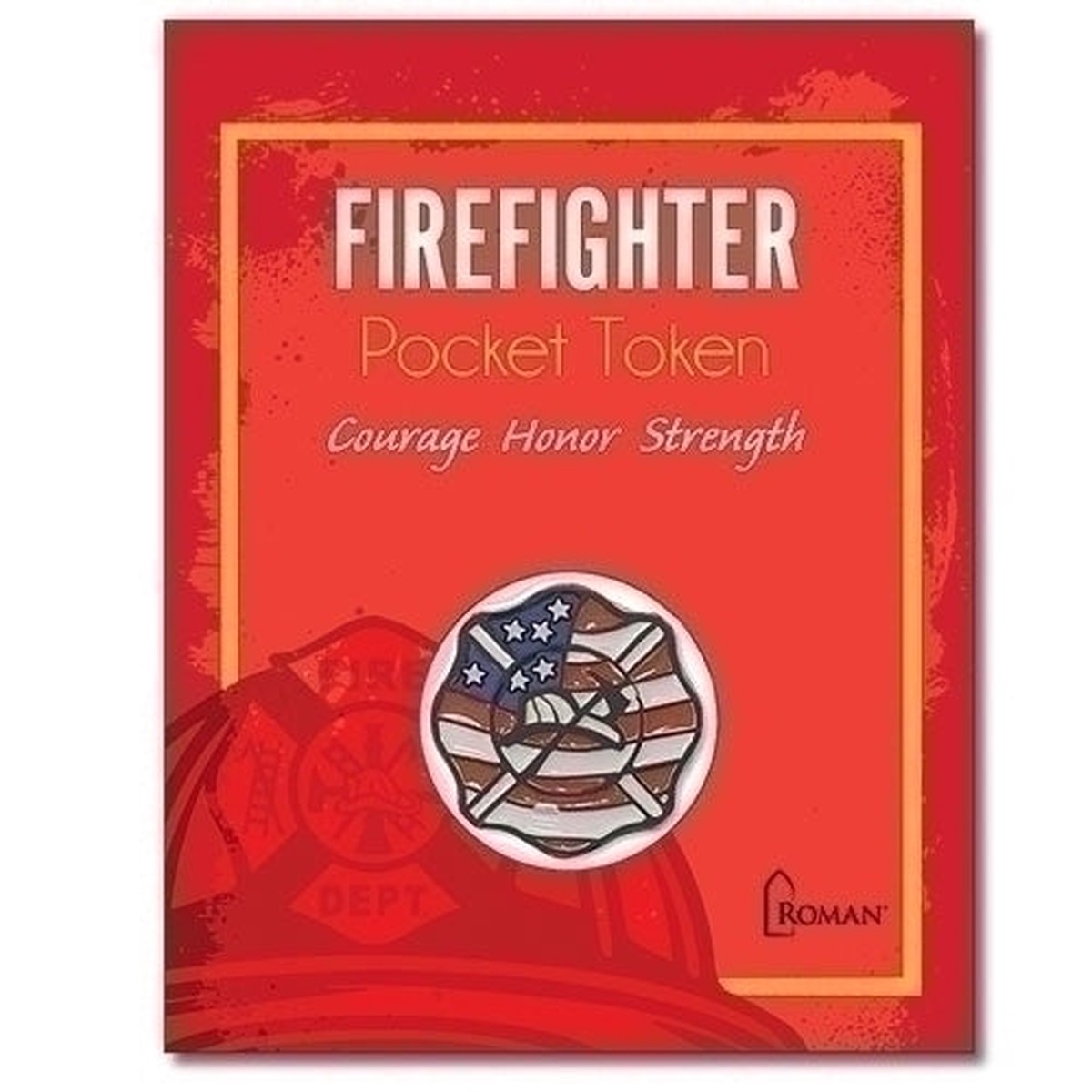 1″H Firefighter Token on Card