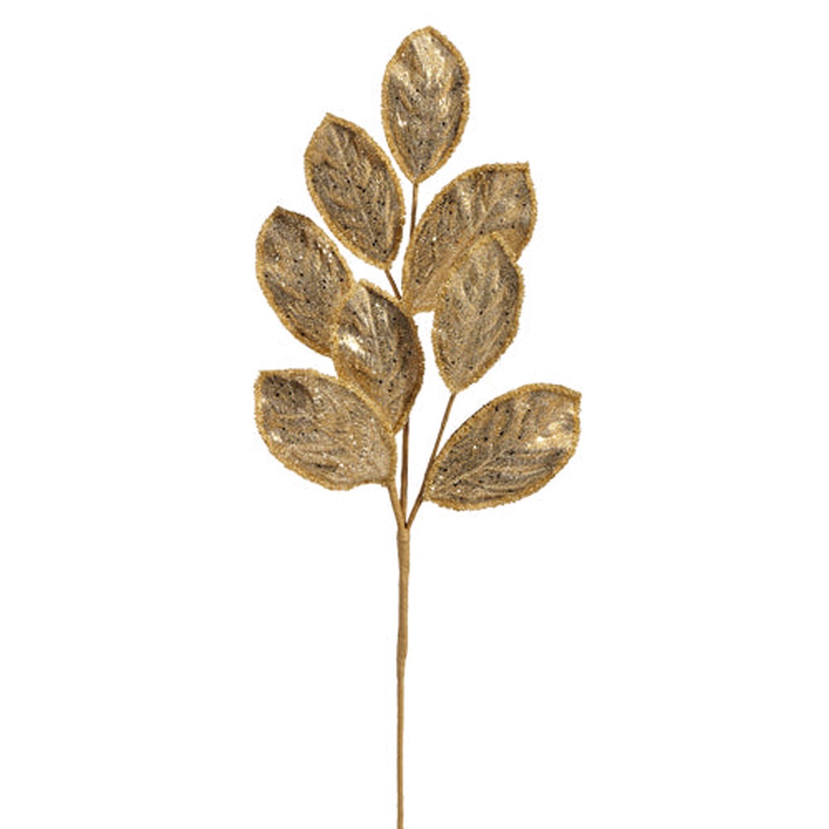 27.75″ Glittered Gold Leaf Spray