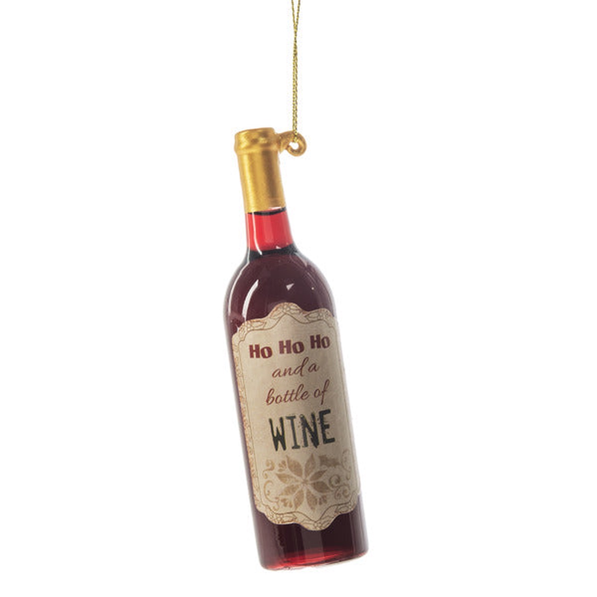4.75″H Wine Bottle Ornaments with Label (sold individually) – Style 2