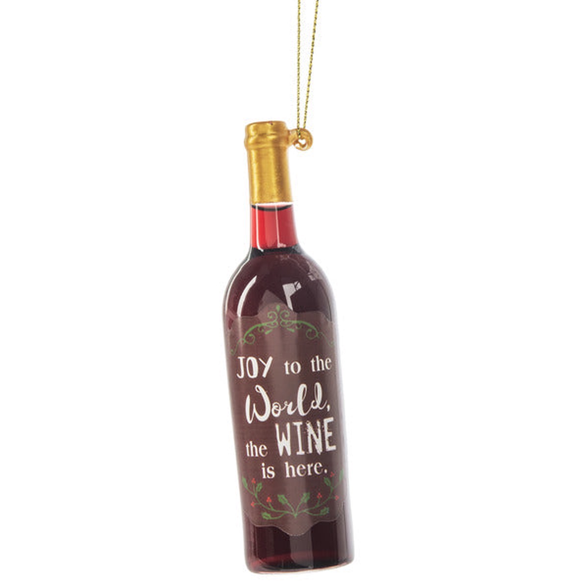 4.75″H Wine Bottle Ornaments with Label (sold individually) – Style 4