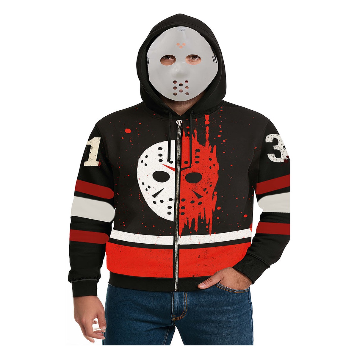Hockey Killer Herren Hoodie mit Maske