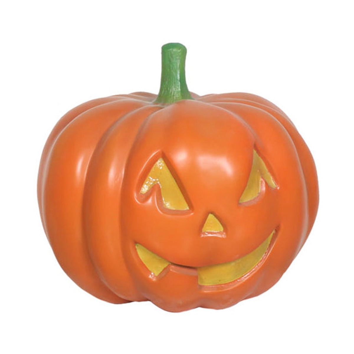 Large Fiberglass Jack O’ Lantern Pumpkin Figure, 20″ (2 styles – sold individually) – With Light