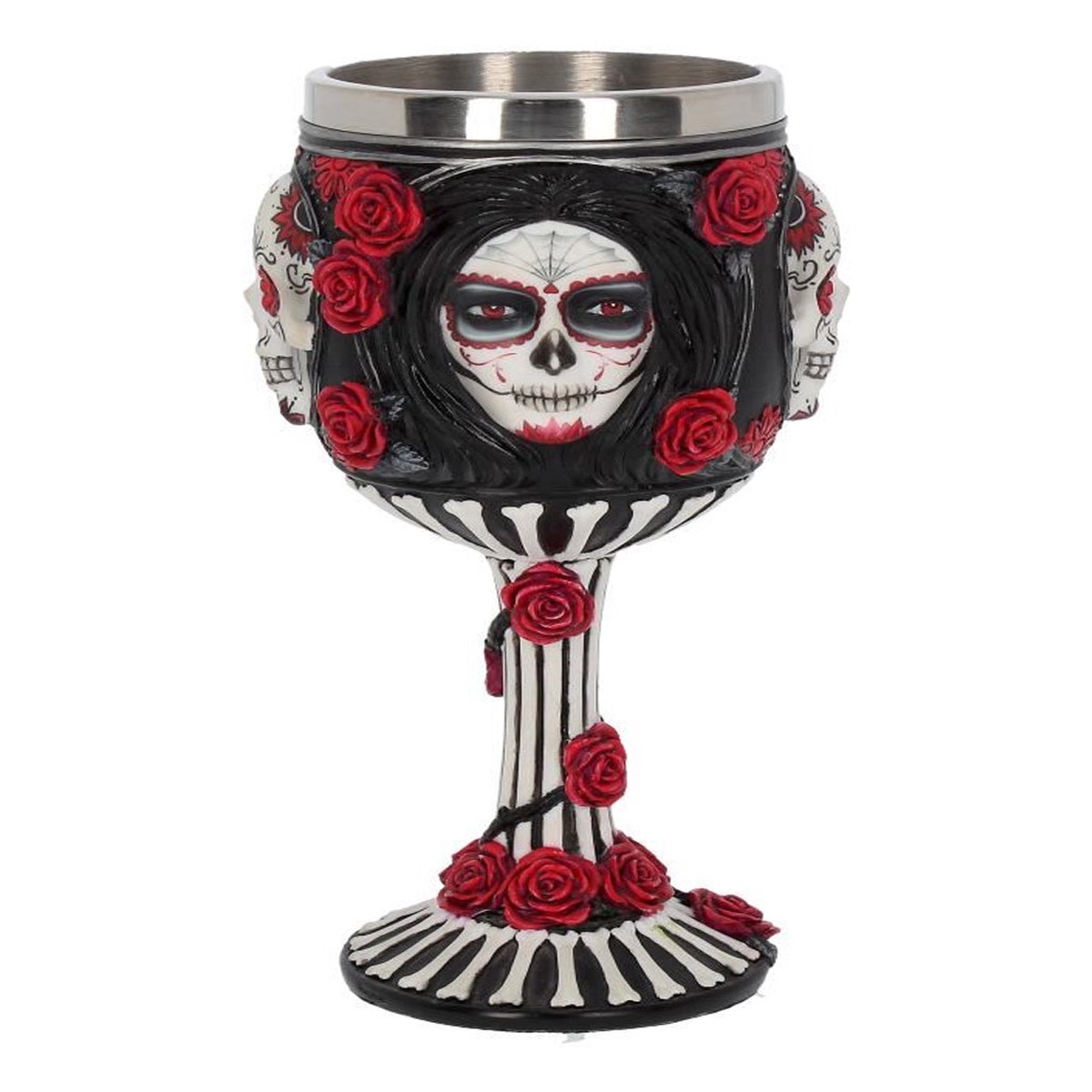 Sugar Skull Kelch mit Rosen