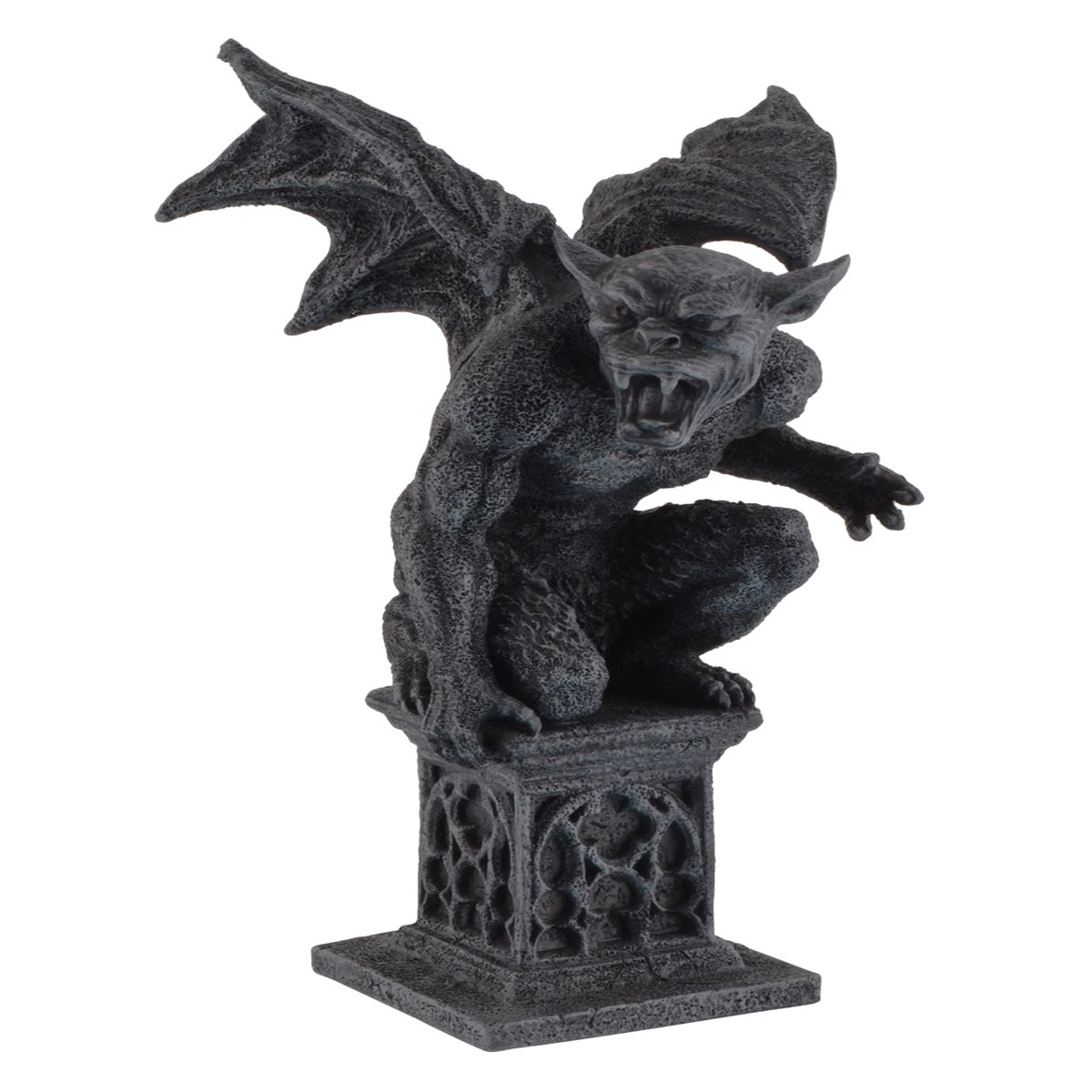 Angriffslustiger Gargoyle auf Sule sitzend 18cm