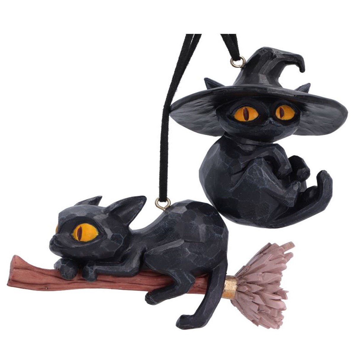 "Curse & Claw Halloween-Katzen-Hngeornamente (2er-Set) 7 cm