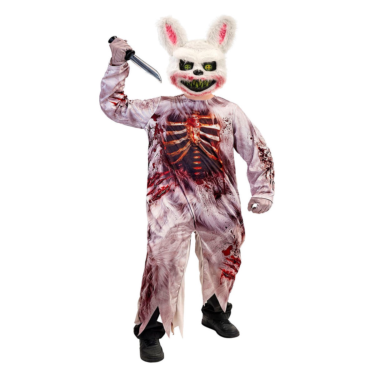 Zombie Bunny Kinder Kostm-Overall mit Maske