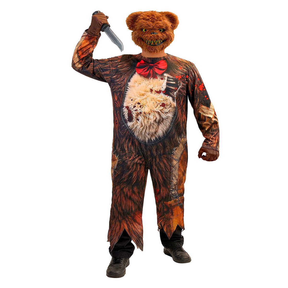 Zombie Teddy Herren Kostm-Overall mit Maske